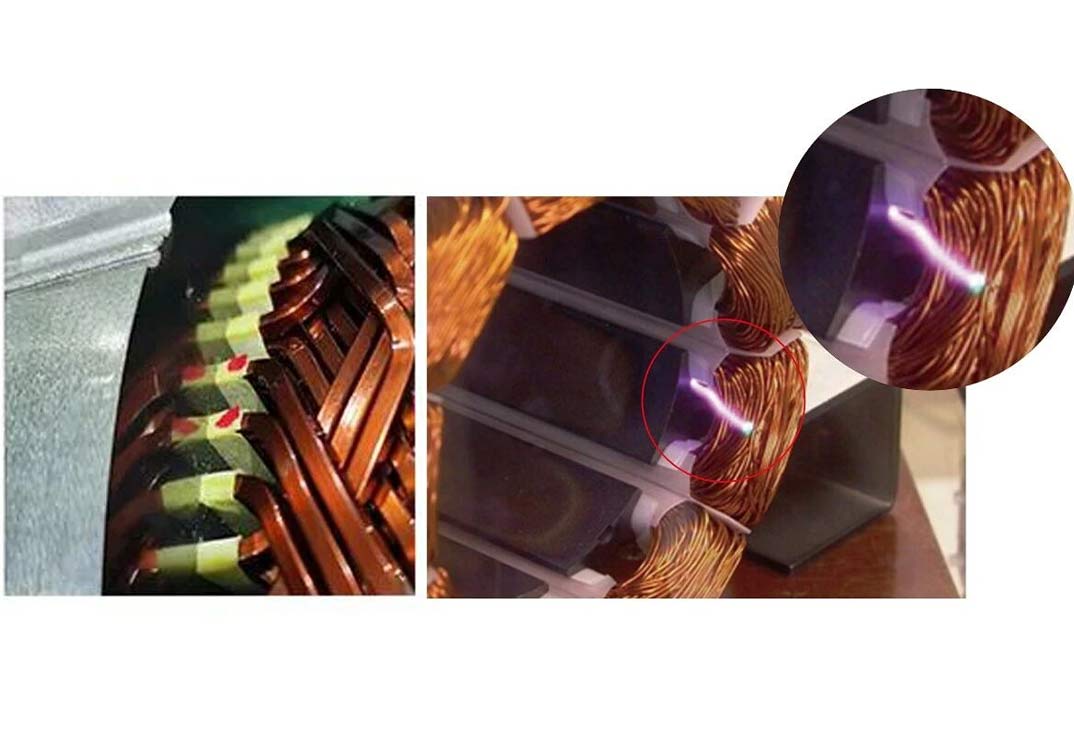 新能源汽車驅動電機局部放電測試設備應用現場